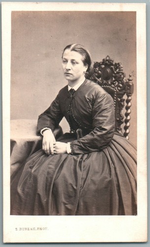 Cdv 1870 femme regard - au,
