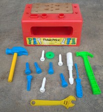 vintage  ancien jouet établi fisher price incomplet