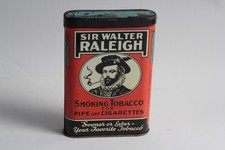 Boîte à Cigarettes tôle Sir Walter Raleigh Smocking Tobacco USA (64685)