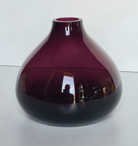 Vase verre couleur prune - vase,