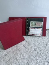 Collection mondiale de billets neufs UNC – 14 pays – classeur rouge numismatique