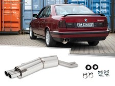 Silencieux Sport BMW 5 Série E34 520i 2x76mm Rond À Bords Biseautés