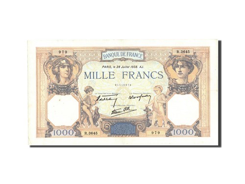 Billet france 1000 francs - billet,, francs,