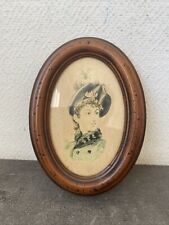 Ancien Cadre Ovale Bois Photo