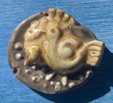 Broche Ancienne L. Parot Limoges Couple D'oiseaux 