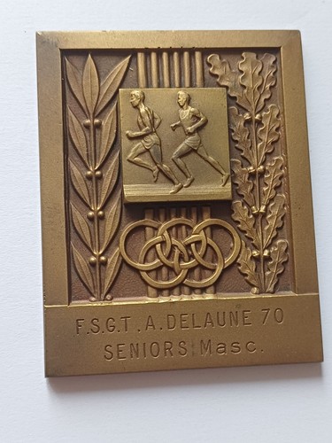 Médaille plaquette bronze - plaquette,