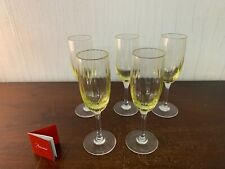 5 flûtes champagne modèle aquarelle citrine cristal Baccarat (prix la pièce)