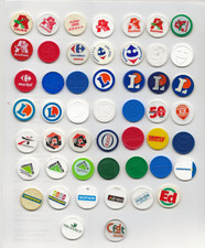50 JETONS DE CADDIE DIFFERENTS EN PLASTIQUE