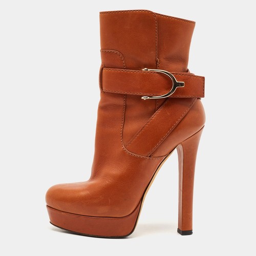 Bottines gucci cuir - cuir, marron