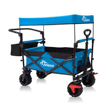 SAMAX Chariot Remorque De Transport Charrette À Main Chariot De Jardin Pliable