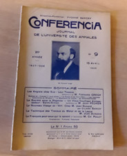 CONFERENCIA revue n°9 1926 Fernand Gregh Théâtre anglais Saint Simon Jean Dunand