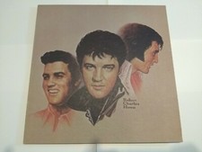 ELVIS PRESLEY - RARE 3 FACES ART WITH STAND BY ROBERT CHARLES HOWE