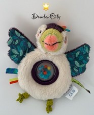 5402?Doudou peluche hochet oiseau toucan dans la jungle MOULIN ROTY