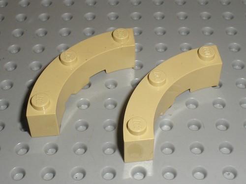 Lego tan brick - tan, corner