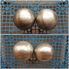 Lot OBUT ATS X COU ancienne boule pétanque ancien concours doublette triplette