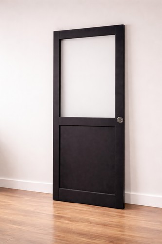 Porte coulissante atelier noir - porte,