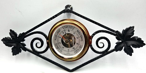 Baromètre ancien fer forgé - baromètre,