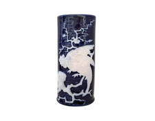 Vase en porcelaine Limoges collection Marco Polo Coq hirondelles signé Haviland