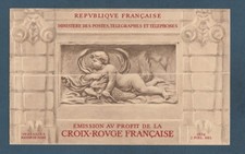 timbres France carnet croix rouge  1952 **