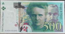 Billet de 500 francs Pierre et