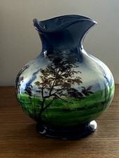 Vase faïence céramique ancien? vintage? scène de personnages et bateaux Hollande