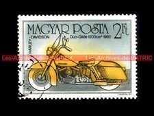 HARLEY DAVIDSON Duo Glide 1200 1960 MAGYAR POSTA HONGRIE Moto Timbre Philatélie