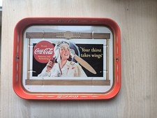 COCA-COLA® PLATEAU AVIATRICE Métal Vintage retro