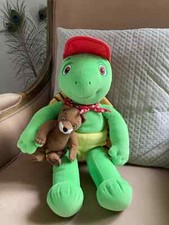 20⚜️ Peluche Doudou Franklin La Tortue Avec Martin Jemini Hauteur 30 Cm Assis