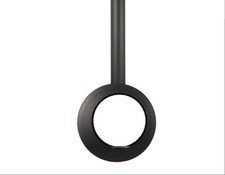 Erta Tube Assym - Bio-Cheminée Suspendu Rotative Couleur Noir Opaque