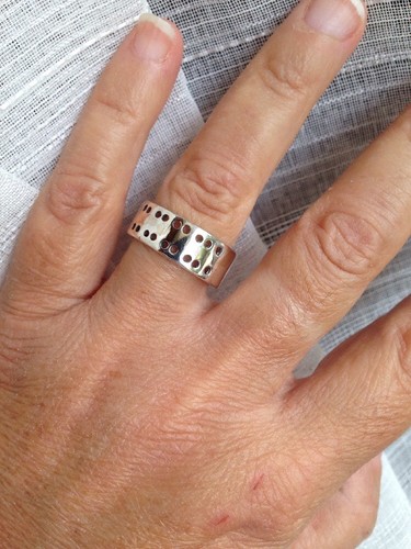 Bague argent signée misaki - en,