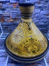   Tajine marocain artisanal en céramique émaillée – décor peint à la main 