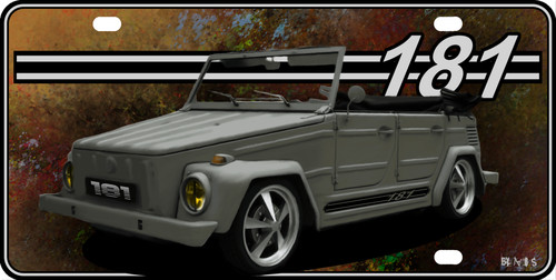 Volkswagen 181 plaque alu - plaque,