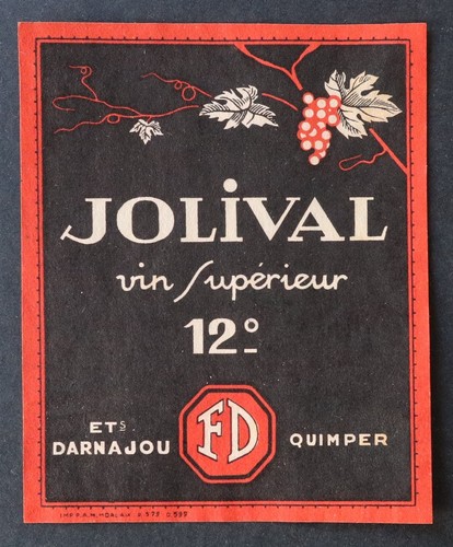 Ancienne étiquette vin