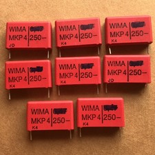 8 Condensateurs WIMA MKP 39nF - 250V - 39000pF 10% Polypropylène