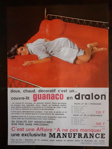 Publicite couvre lit guanaco - publicite,