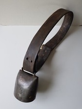 Ancienne Cloche de Vache Collier Cuir - SIMOND CHAMONIX N° 1 - 1ère Qualité