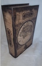 Boite faux livre en bois style