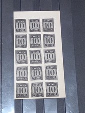 Timbre France bloc De 15 Du 10 Centimes Essai De L'imprimerie Nationale Ref11015