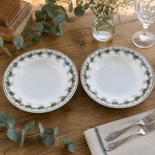 Paire assiettes creuses - paire, d’assiettes