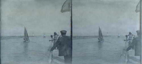 Trouville plaque photo verre - -,