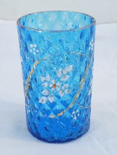 Ancien verre Gobelet bleu
