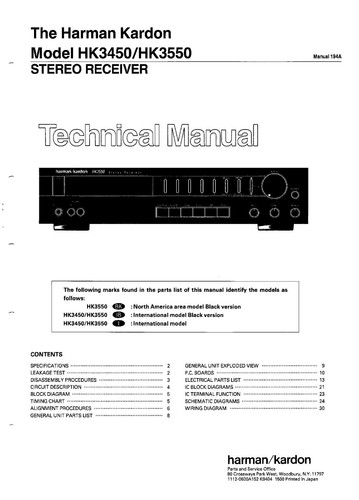 Service manuel instructions - service, d'instructions