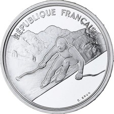 [#1284183] France, 100 Francs, Jeux Olympiques 1992, Albertville, Ski Alpin, 1989, 