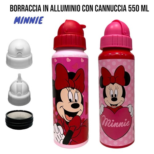 Bouteille aluminium minnie - aluminium,