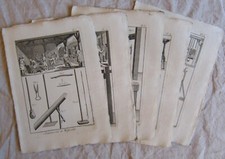 5 Planches gravées 18e Panckoucke Encyclopédie - CHAMOISEUR - Arts & Métiers