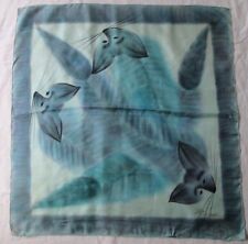 Magnifique foulard  soie peint