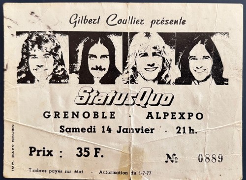 Billet concert status - concert, quo