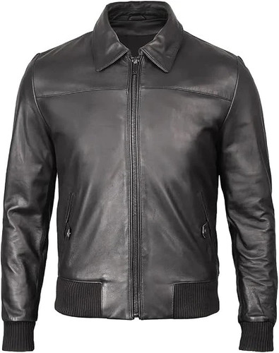 Blouson bomber zippé - noir, en