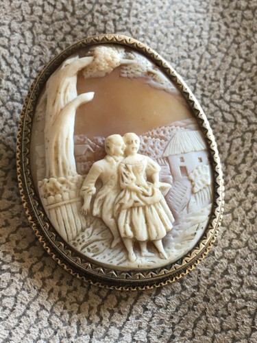 Ancien camée broche - ancien,
