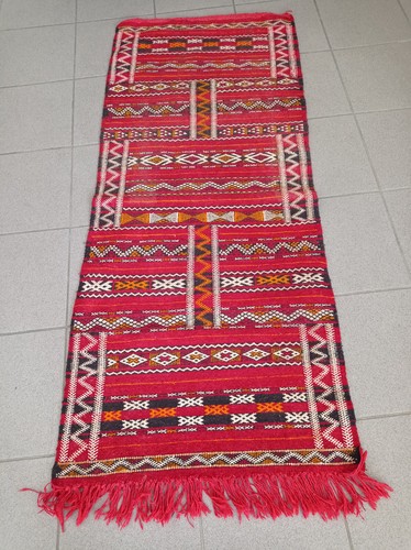 Tapis berbère kilim rouge - tapis, berbère,